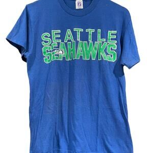 Vintage 80s Seattle Seahawks Single Stitch Shirt Adult Large